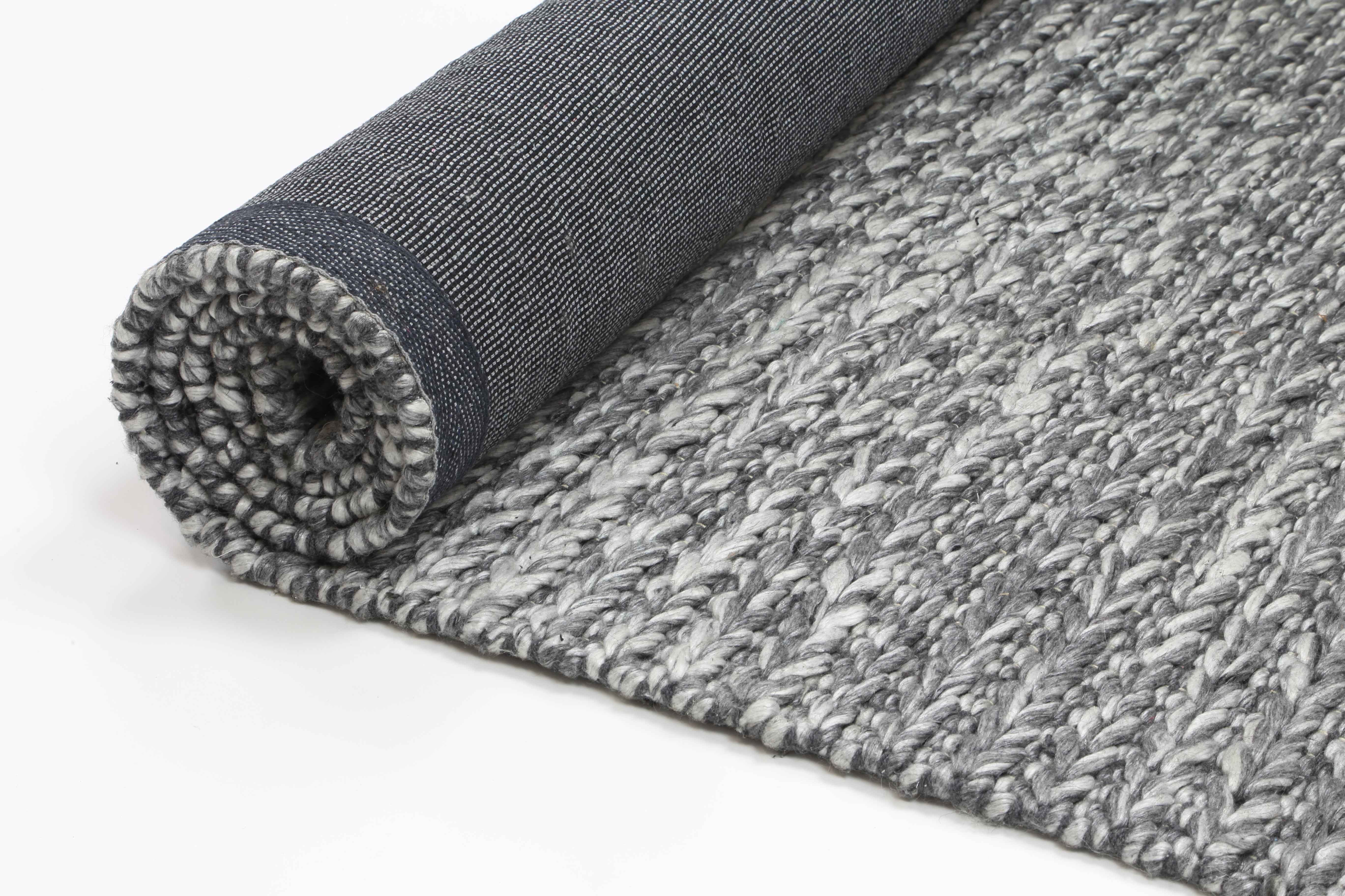 Grace Cue Charcoal Wool Blend Rug