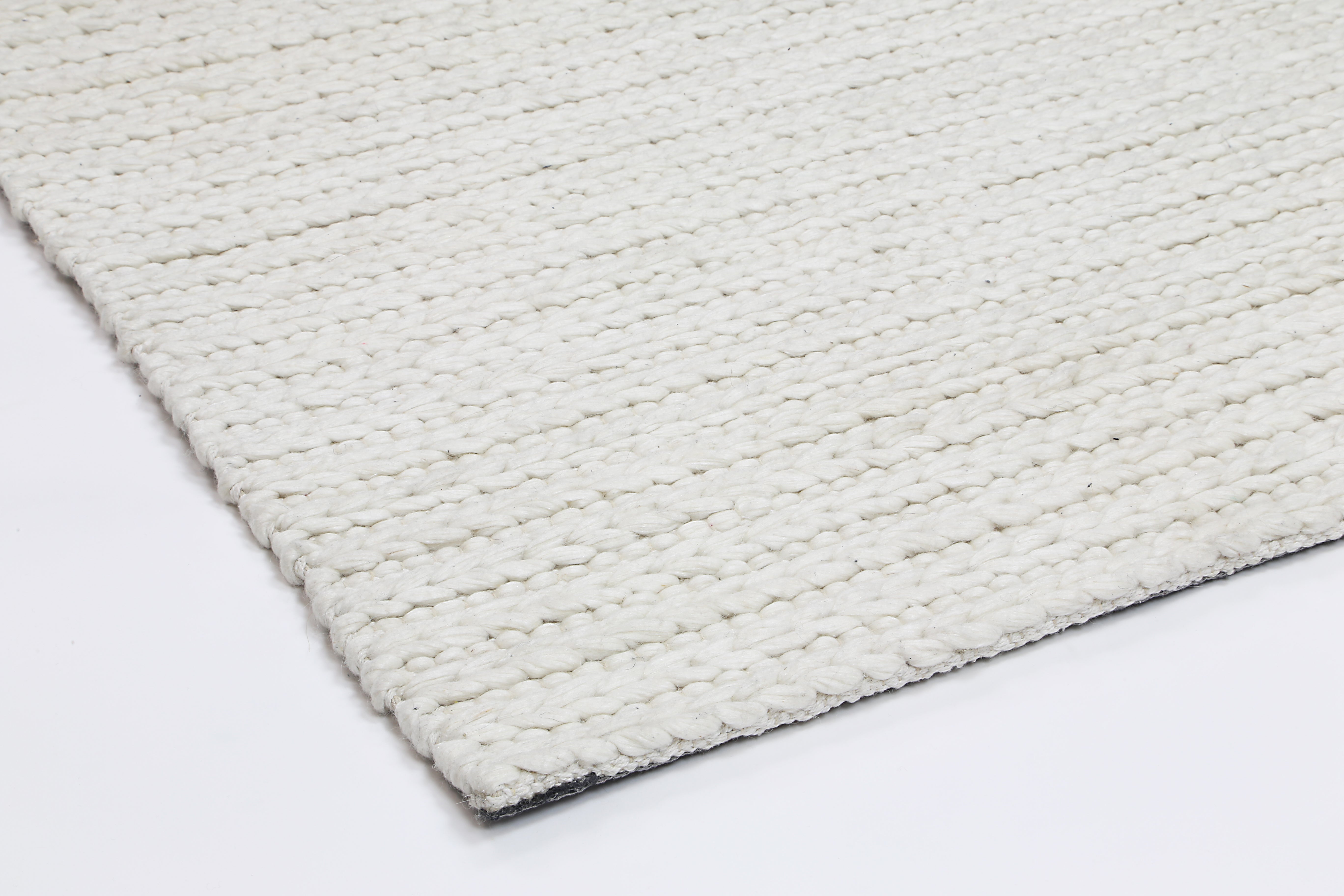 Grace Cue White Wool Blend Rug