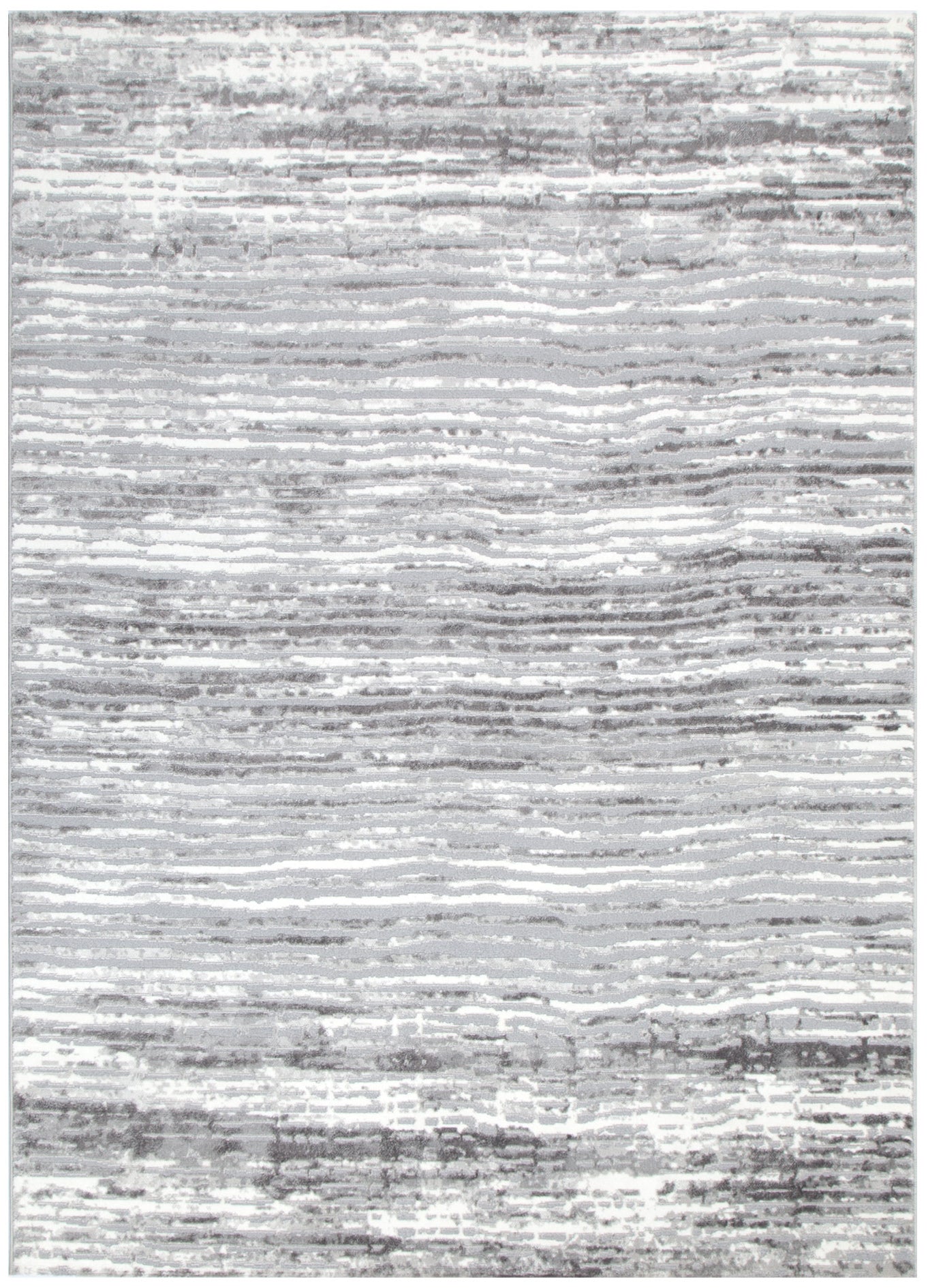 Cleo Distressed Lines Grey Rug