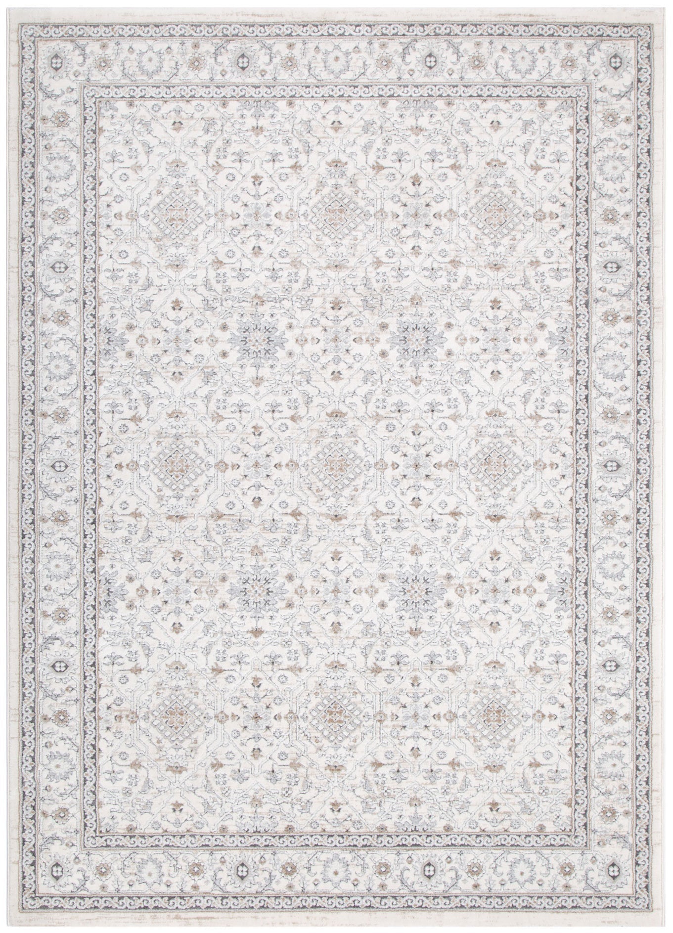 Seren Traditional Border Cream and Beige Rug