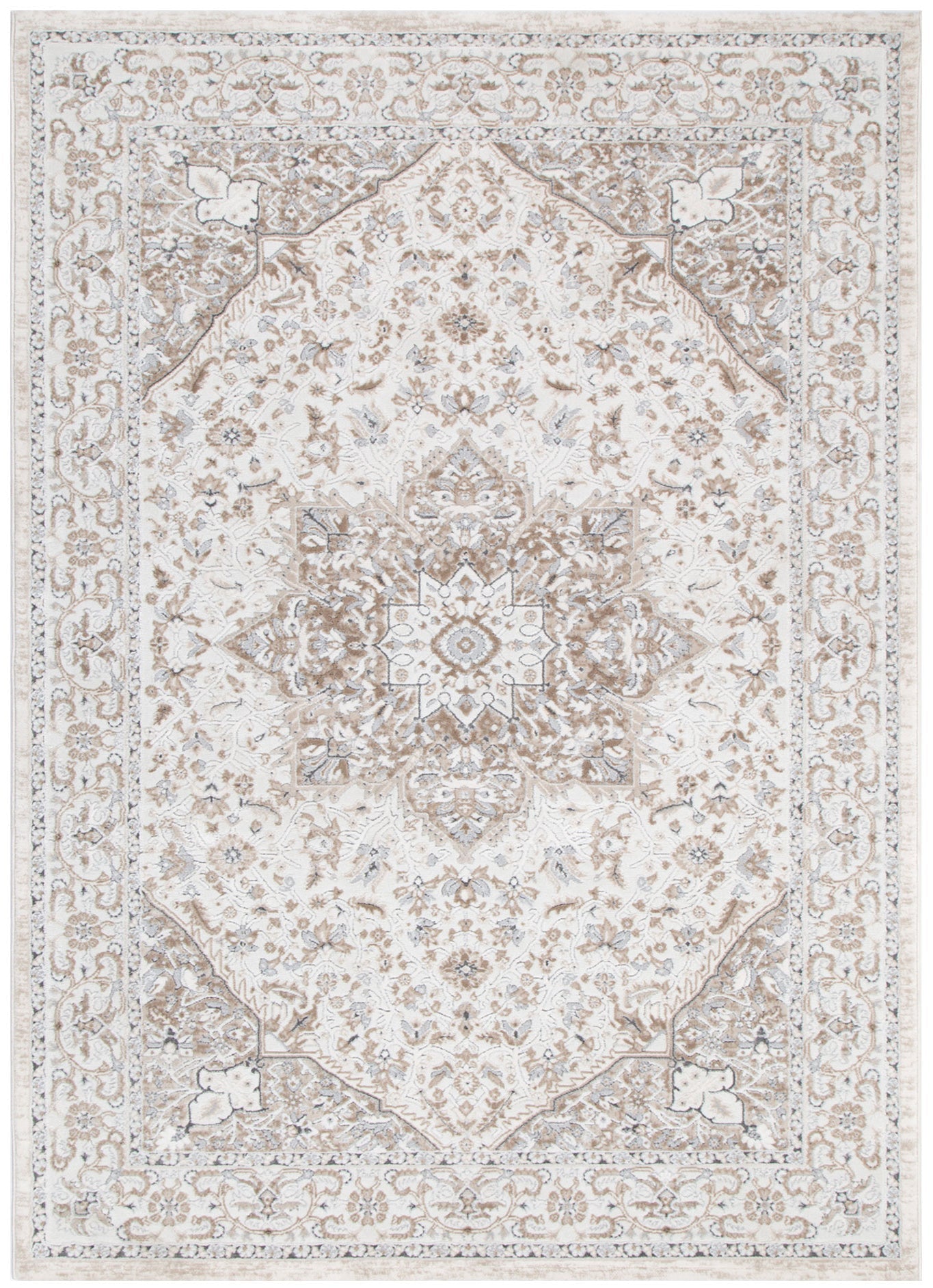 Seren Medallion Cream and Beige Rug