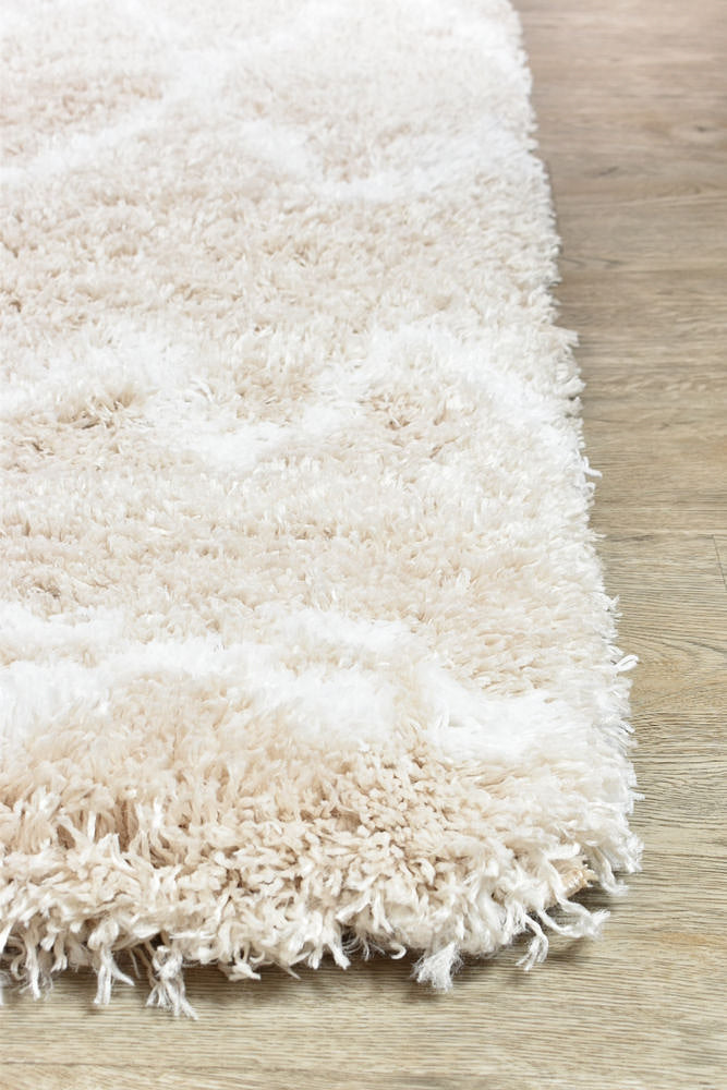 Barra Tribal Beige Shaggy Rug