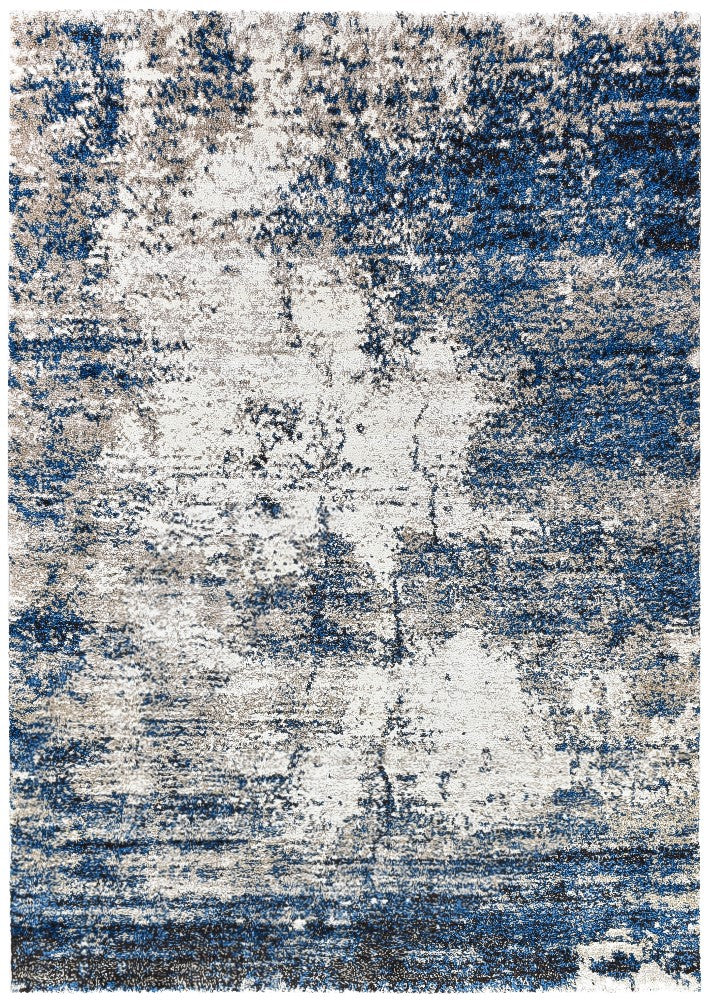 Dior White Blue Modern Rug