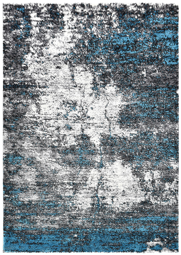 Dior White Turquoise Modern Rug