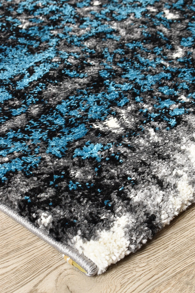 Dior White Turquoise Modern Rug