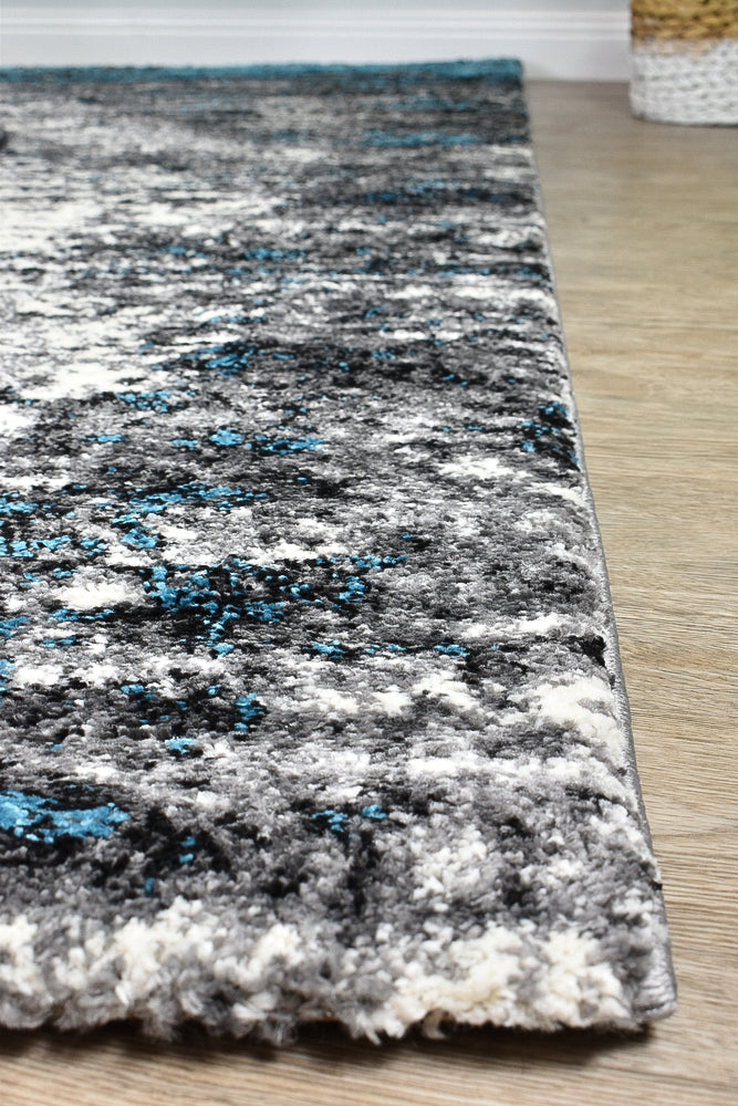 Dior White Turquoise Modern Rug