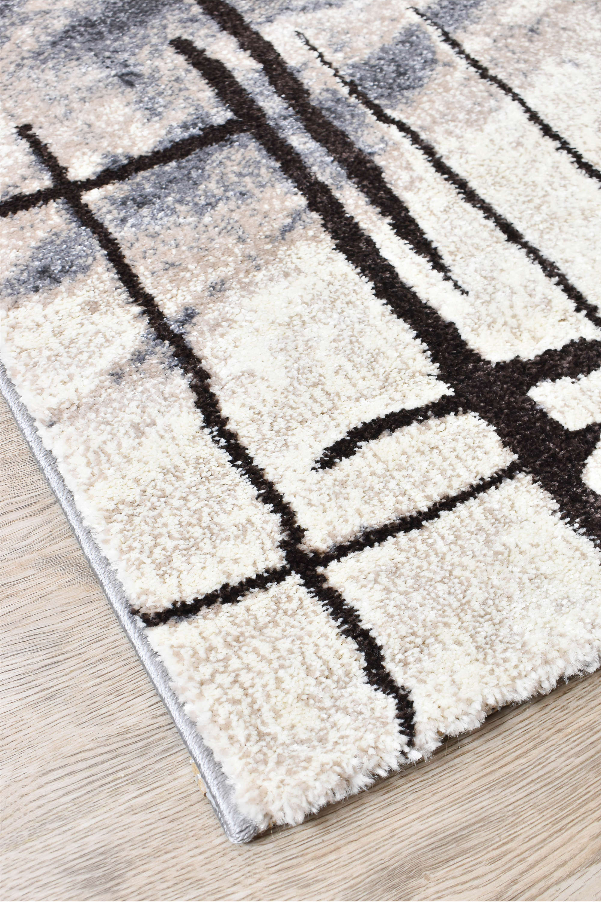 Sol Grey Brown Minimalist Rug