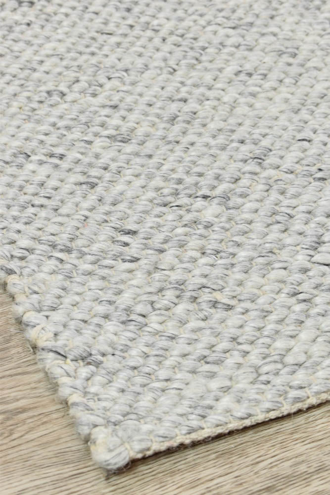 Arvo Ivory Silver Wool Rug