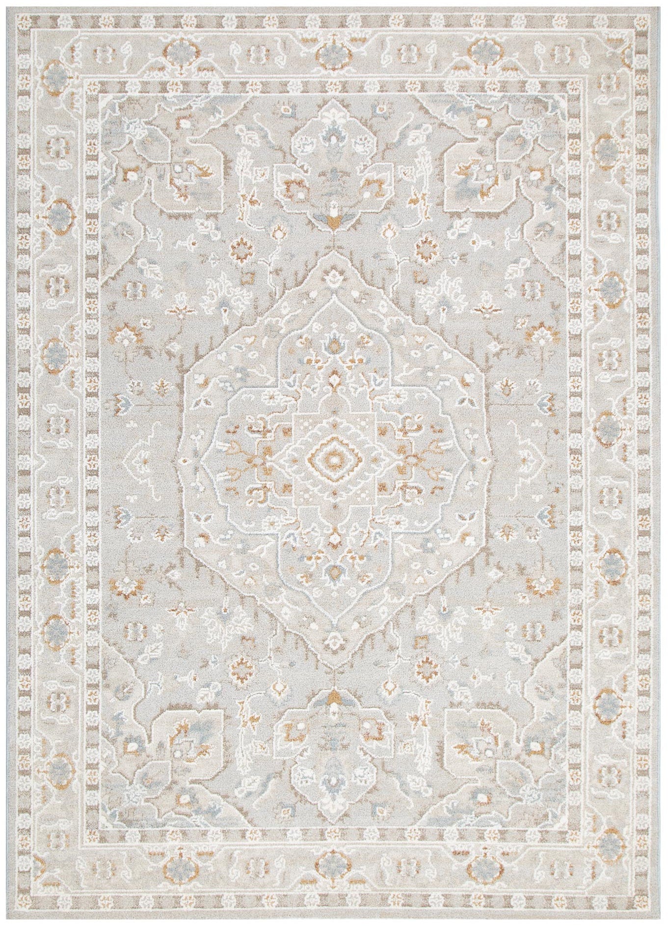 Nora Medallion Beige Multi Transitional Rug