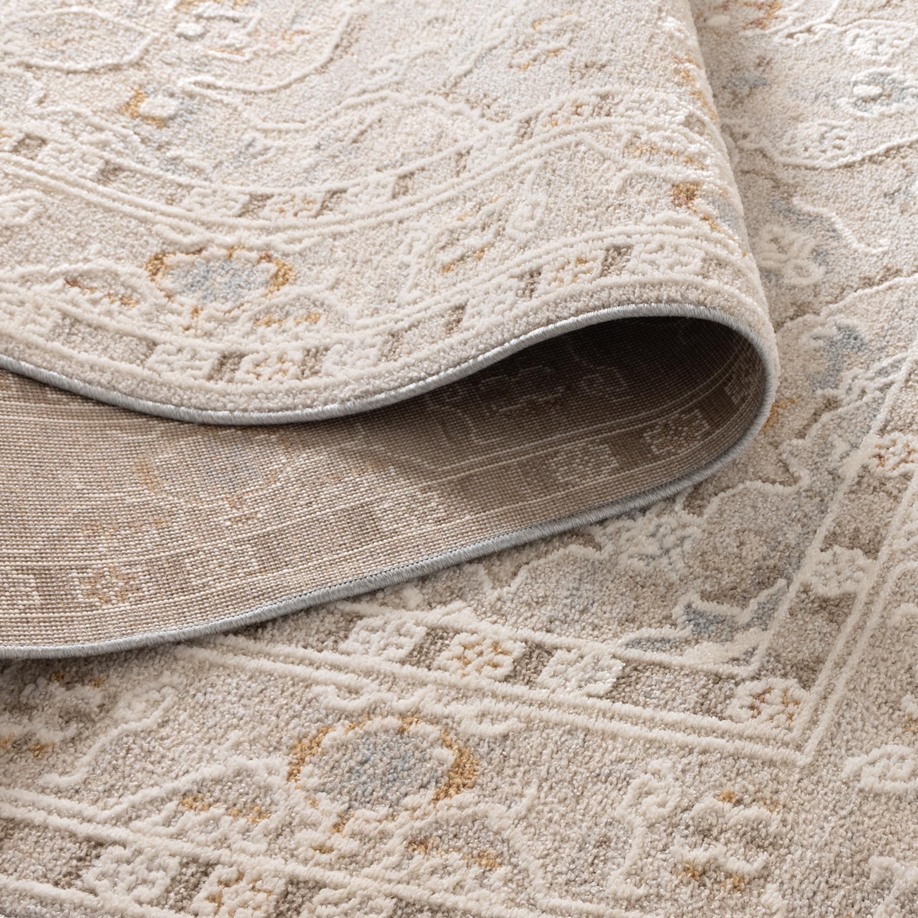 Nora Medallion Beige Multi Transitional Rug