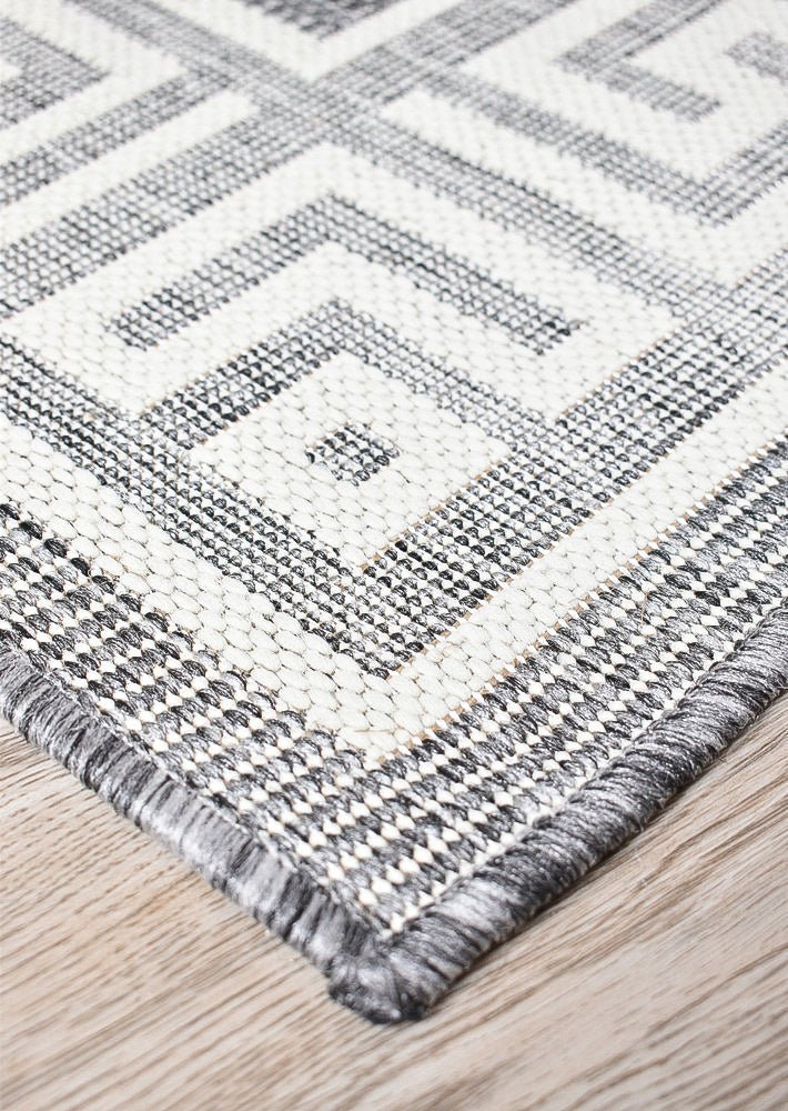 Amara Border Grey Outdoor Rug