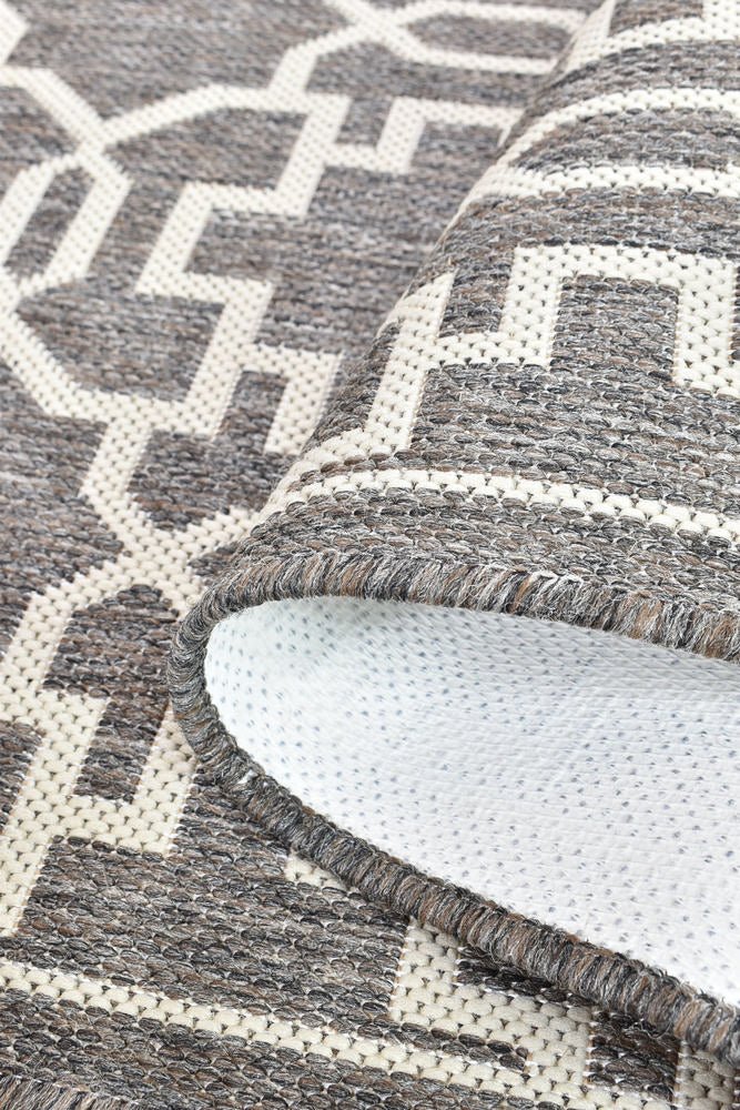 Amara Brown Cream Outdoor Rug