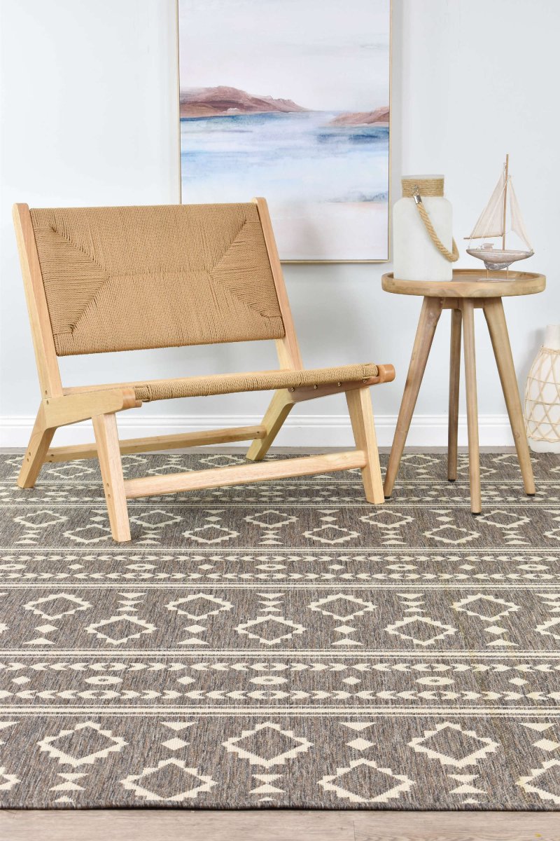 Amara Brown Tribal Outdoor Rug