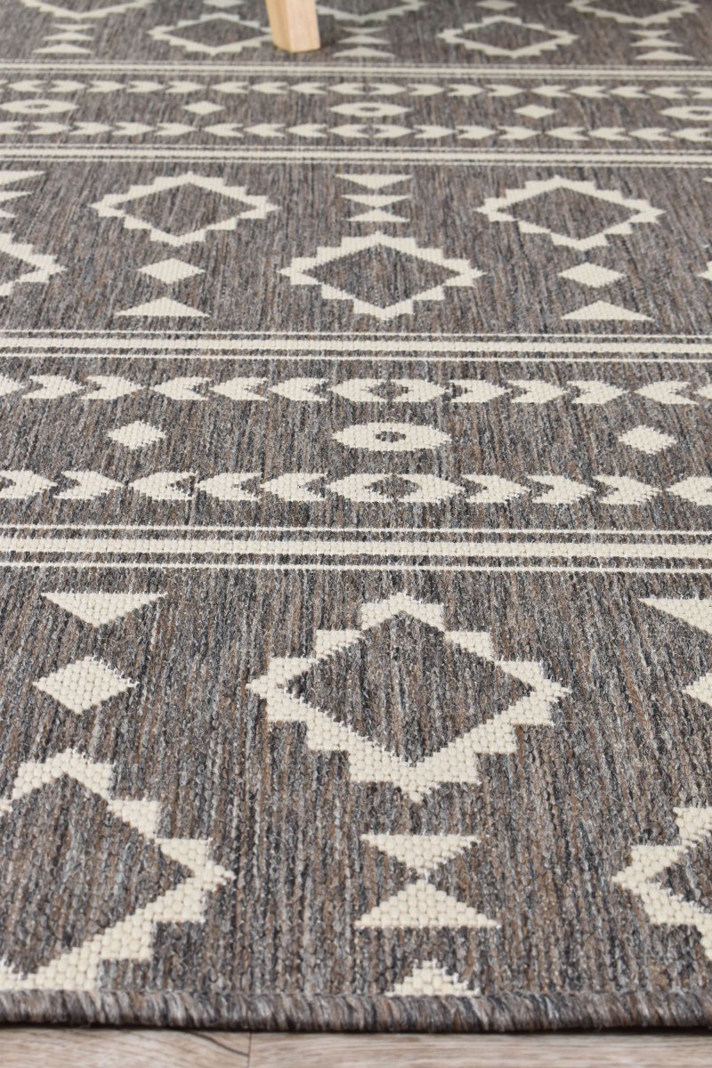 Amara Brown Tribal Outdoor Rug