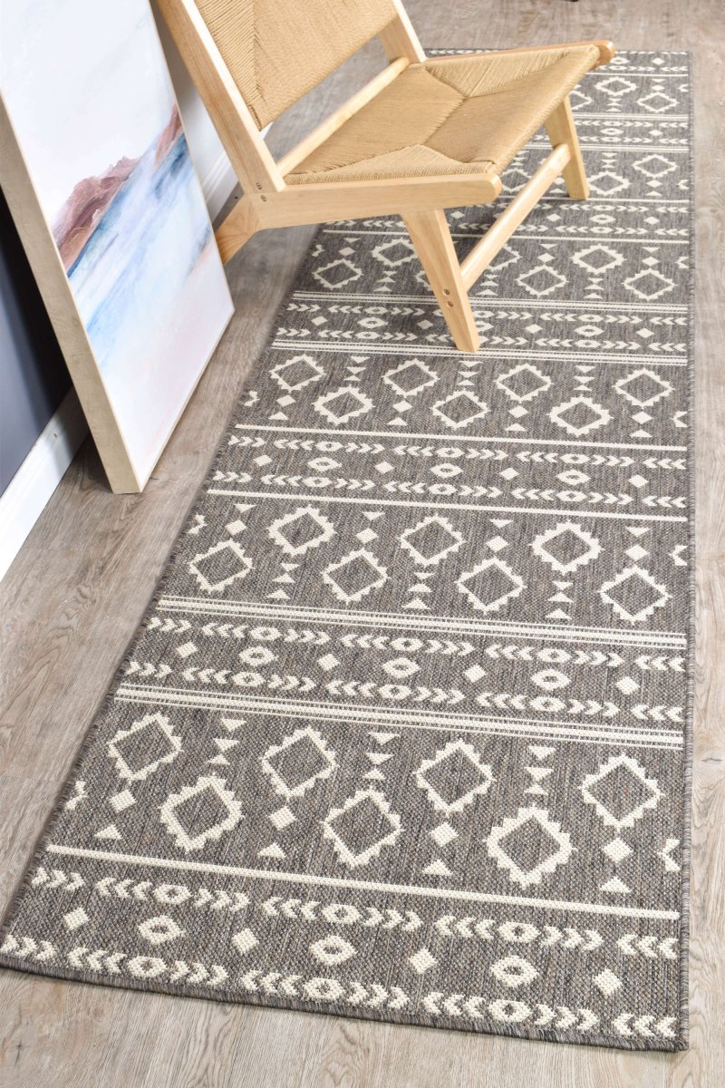 Amara Brown Tribal Outdoor Rug