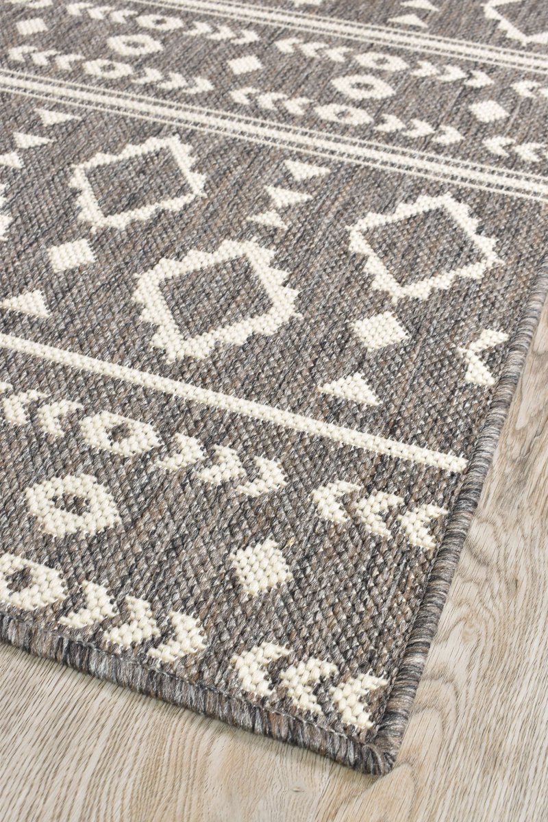 Amara Brown Tribal Outdoor Rug