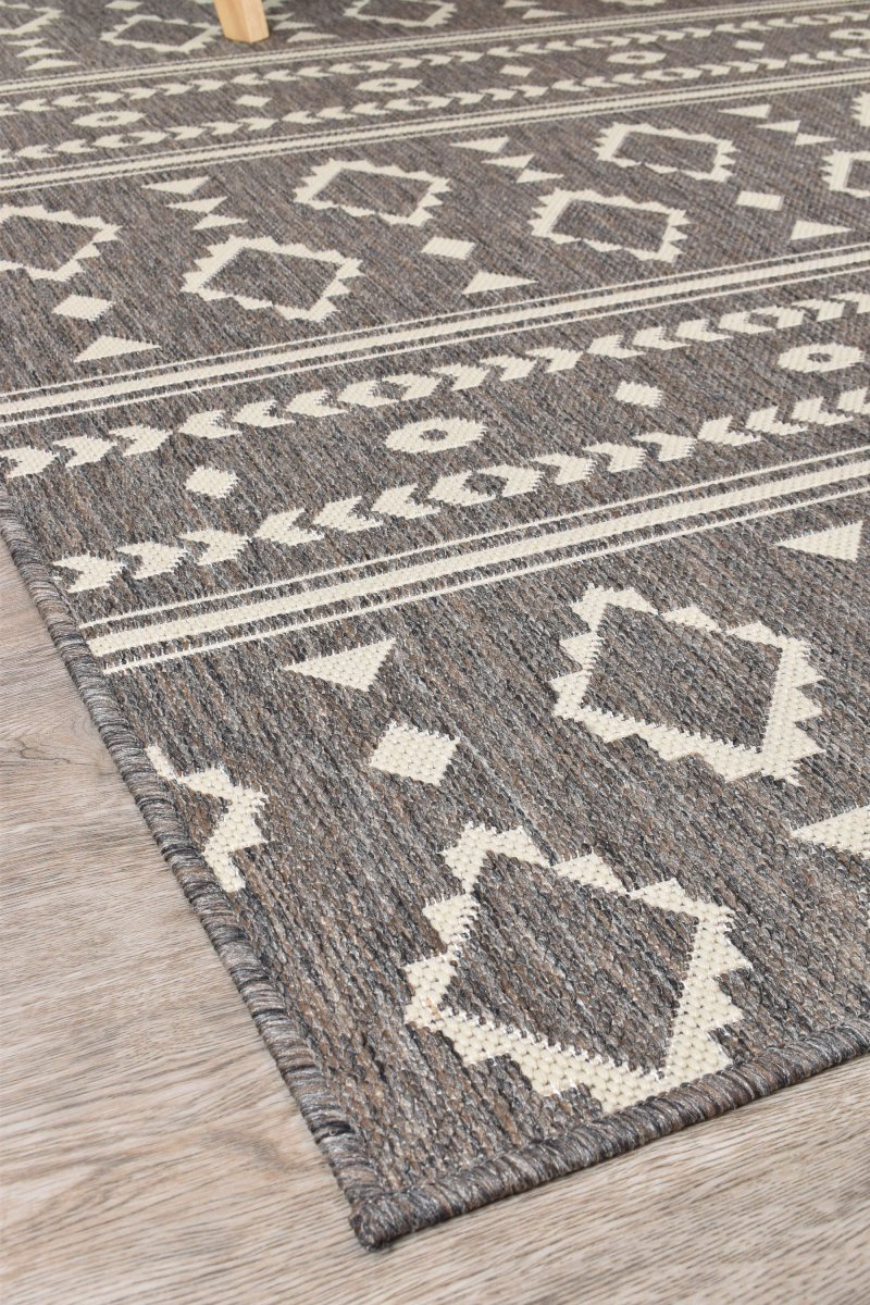 Amara Brown Tribal Outdoor Rug