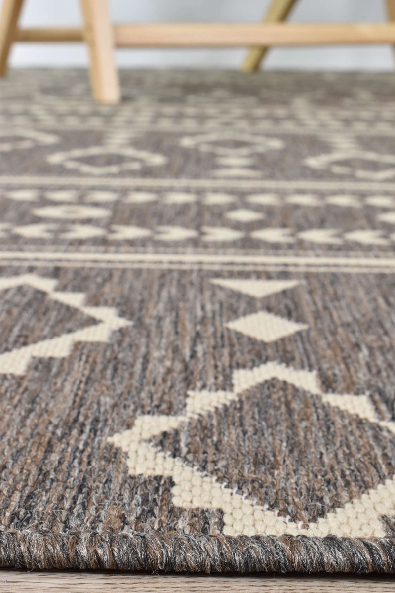 Amara Brown Tribal Outdoor Rug