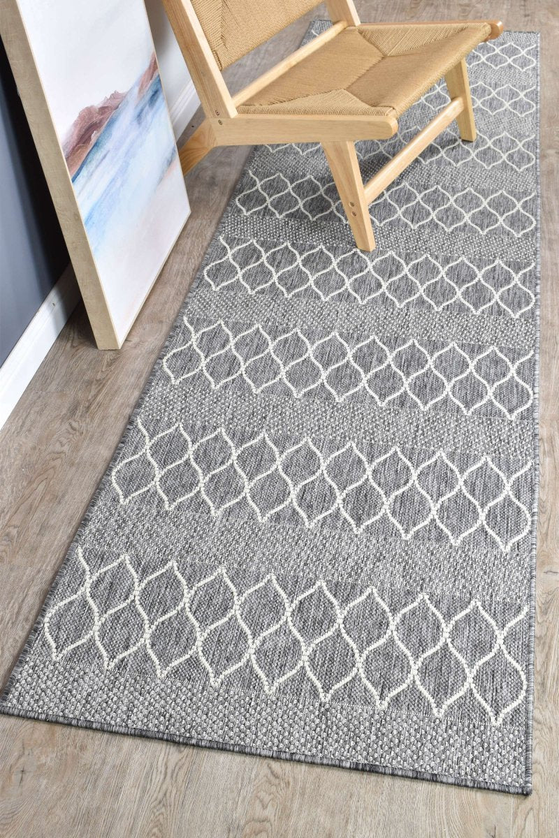 Amara Diamond Grey Hallway Runner