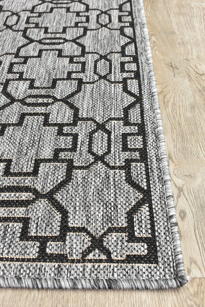 Amara Grey Black Hallway Runner