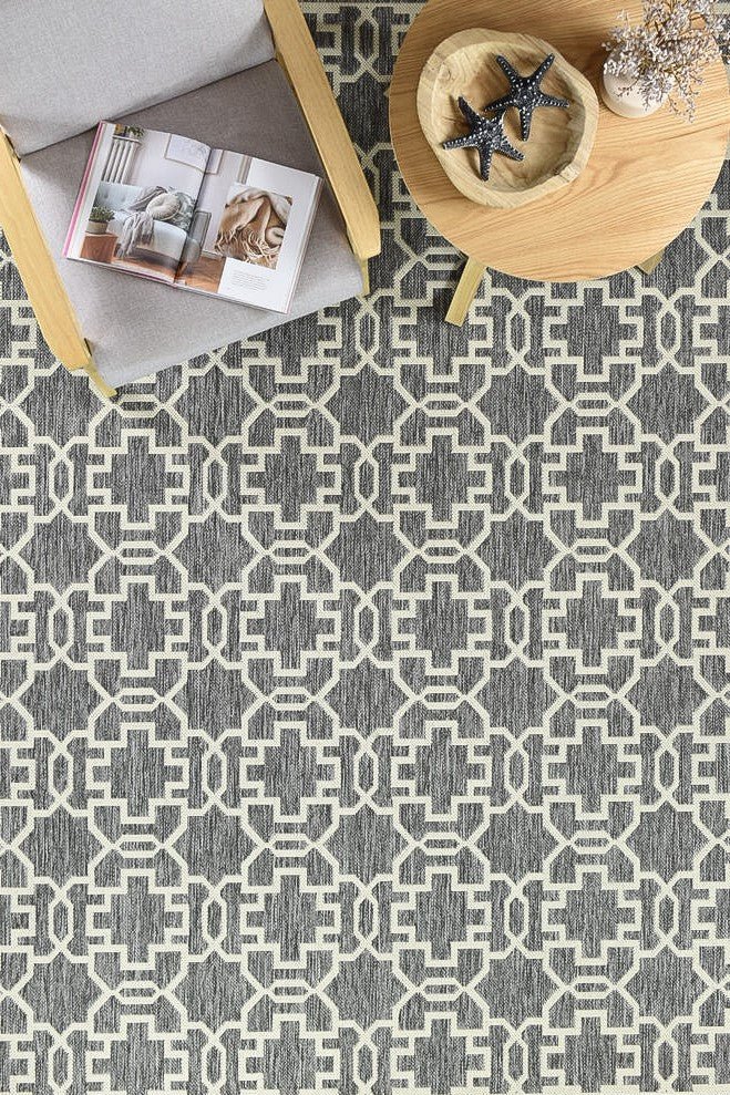 Amara Grey Cream Outdoor Rug