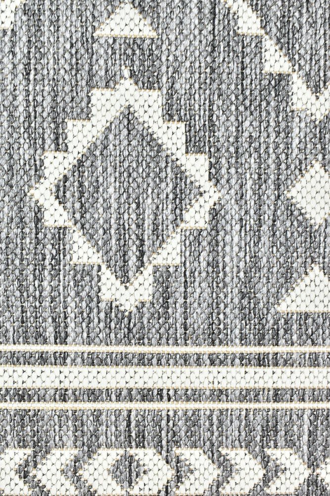 Amara Grey Cream Tribal Outdoor Rug