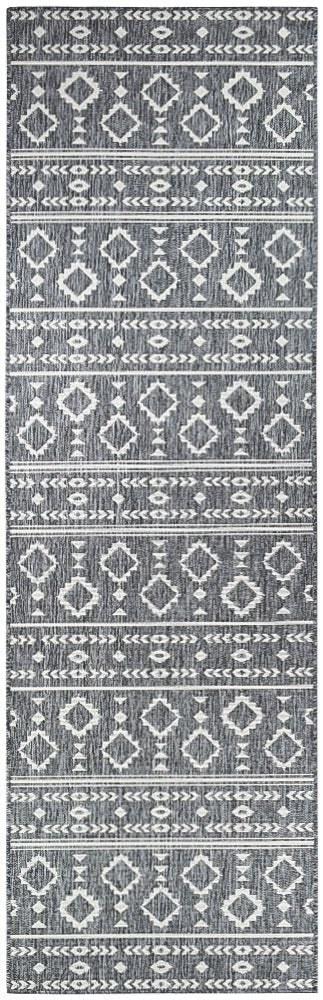 Amara Grey Cream Tribal Outdoor Rug