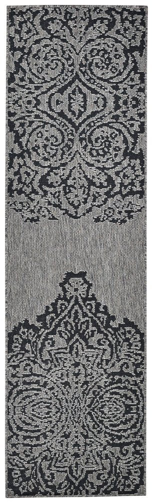 Amara Motif Brown Black Hallway Runner