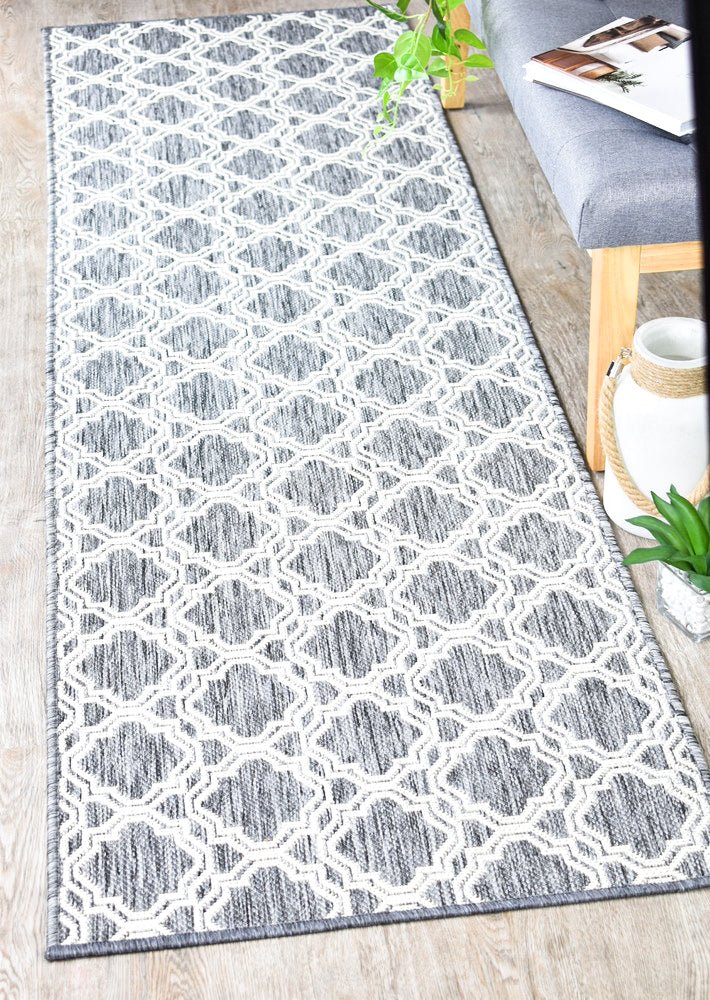 Amara Pani Light Grey Hallway Runner