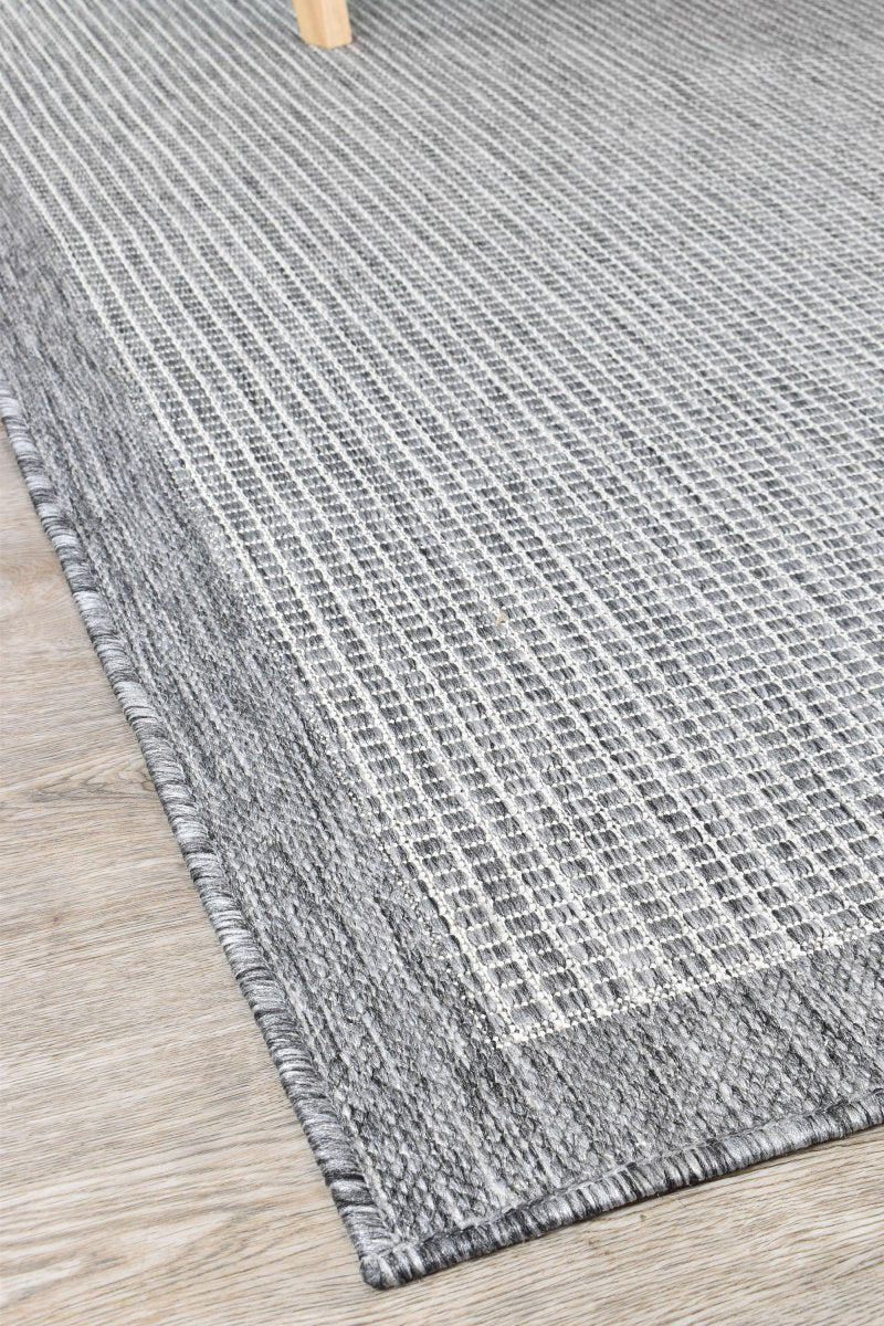 Amara Plain Light Grey Outdoor Rug