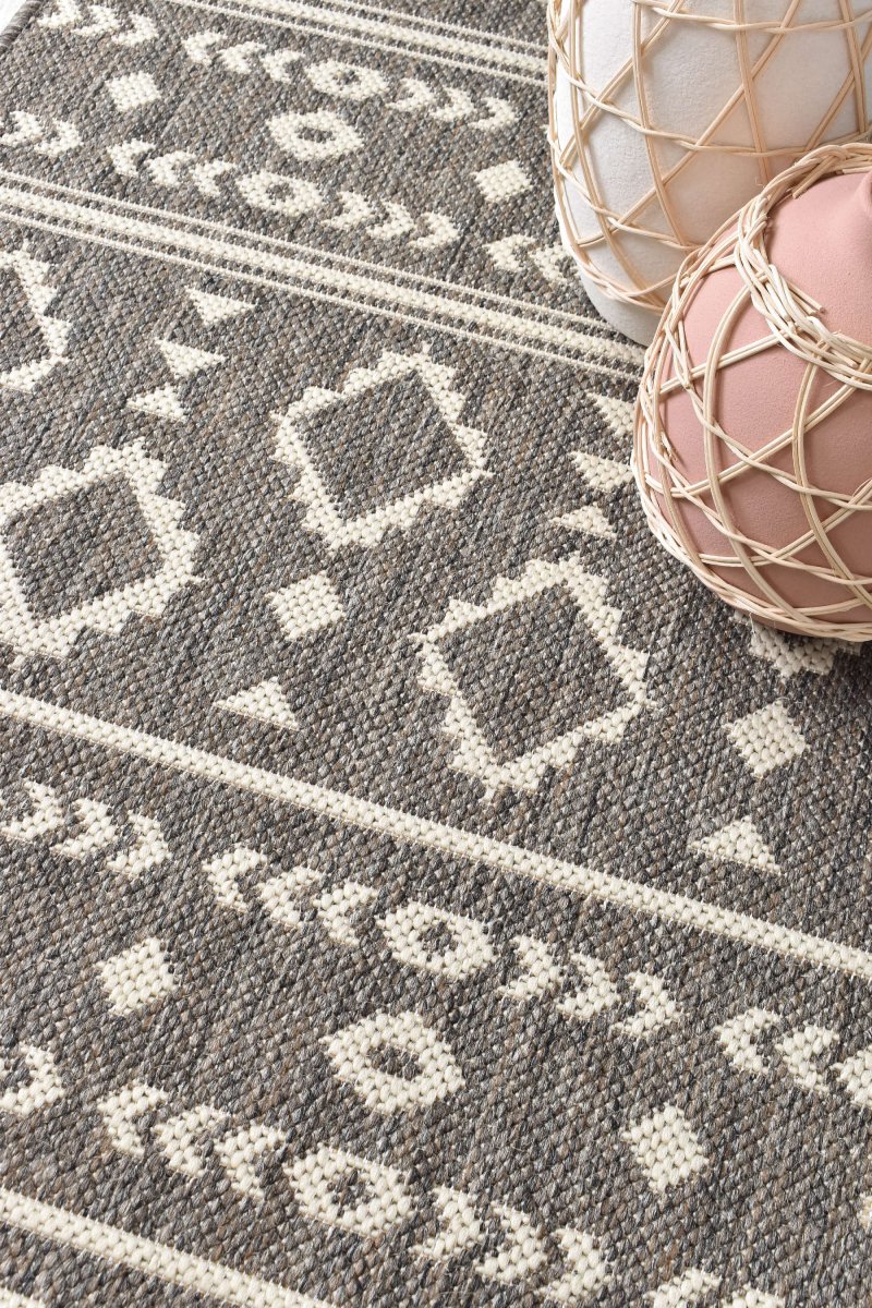 Amara Tribal Brown Hallway Runner