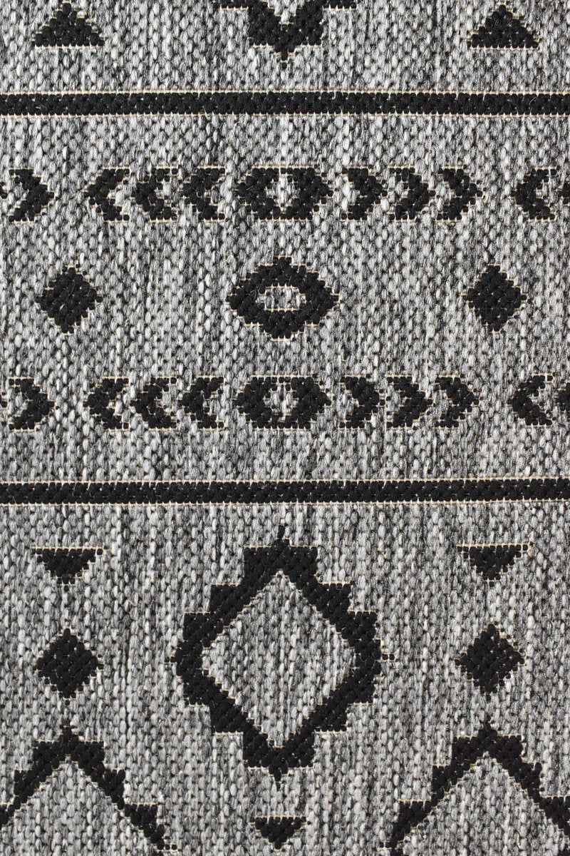 Amara Tribal Dark Grey Hallway Runner