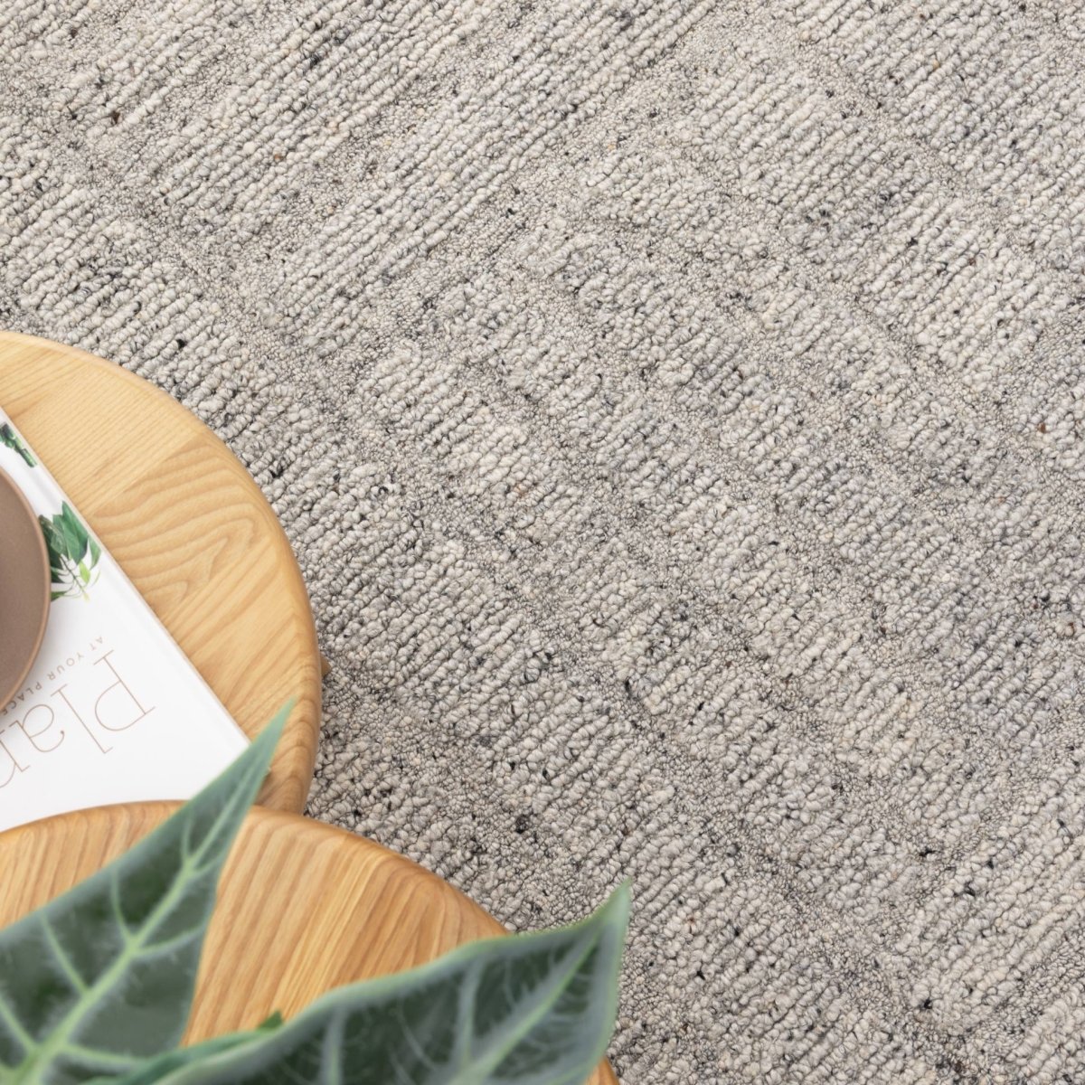 Arana Grey Modern Wool Rug