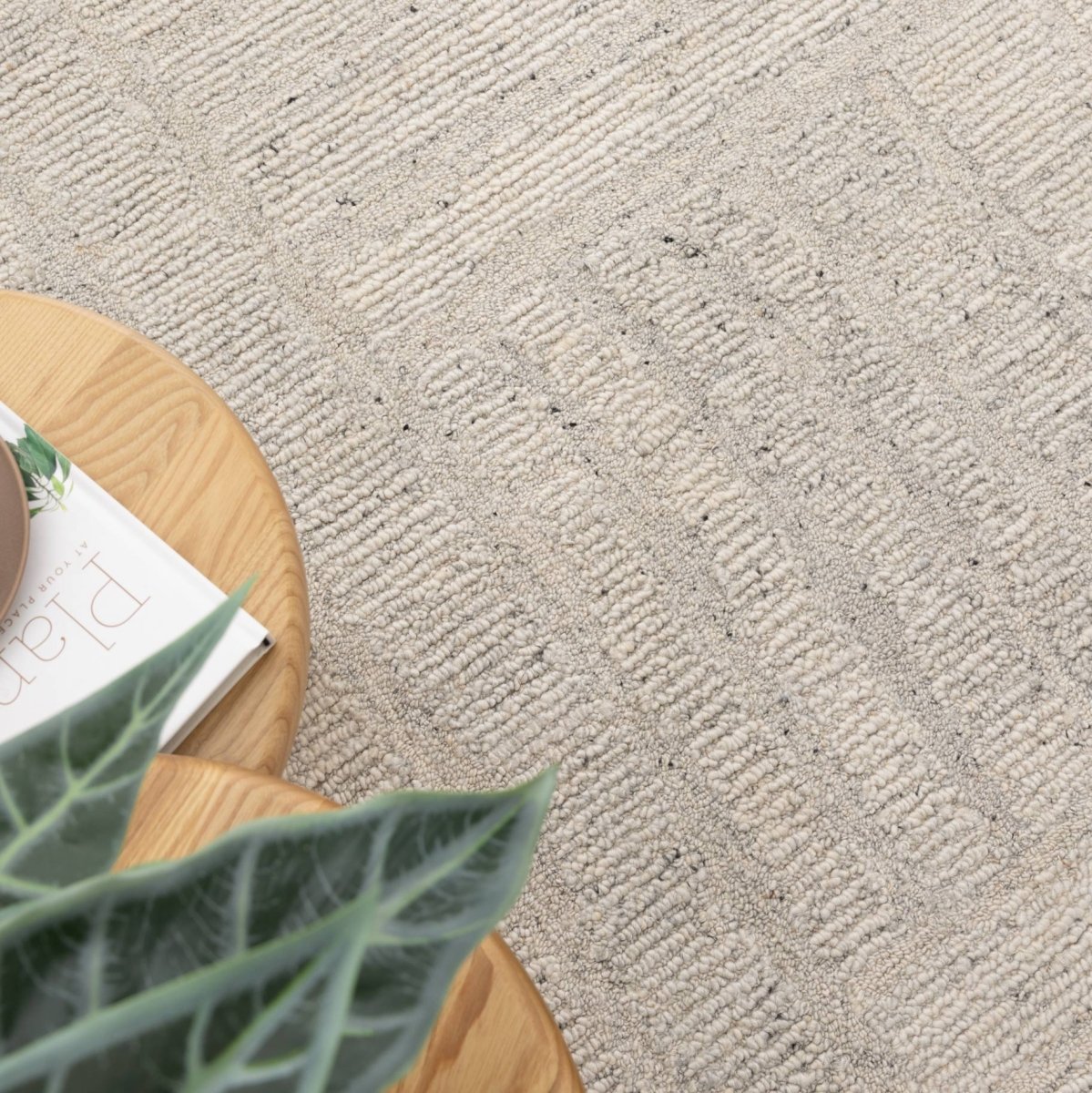 Arana Silver Modern Wool Rug