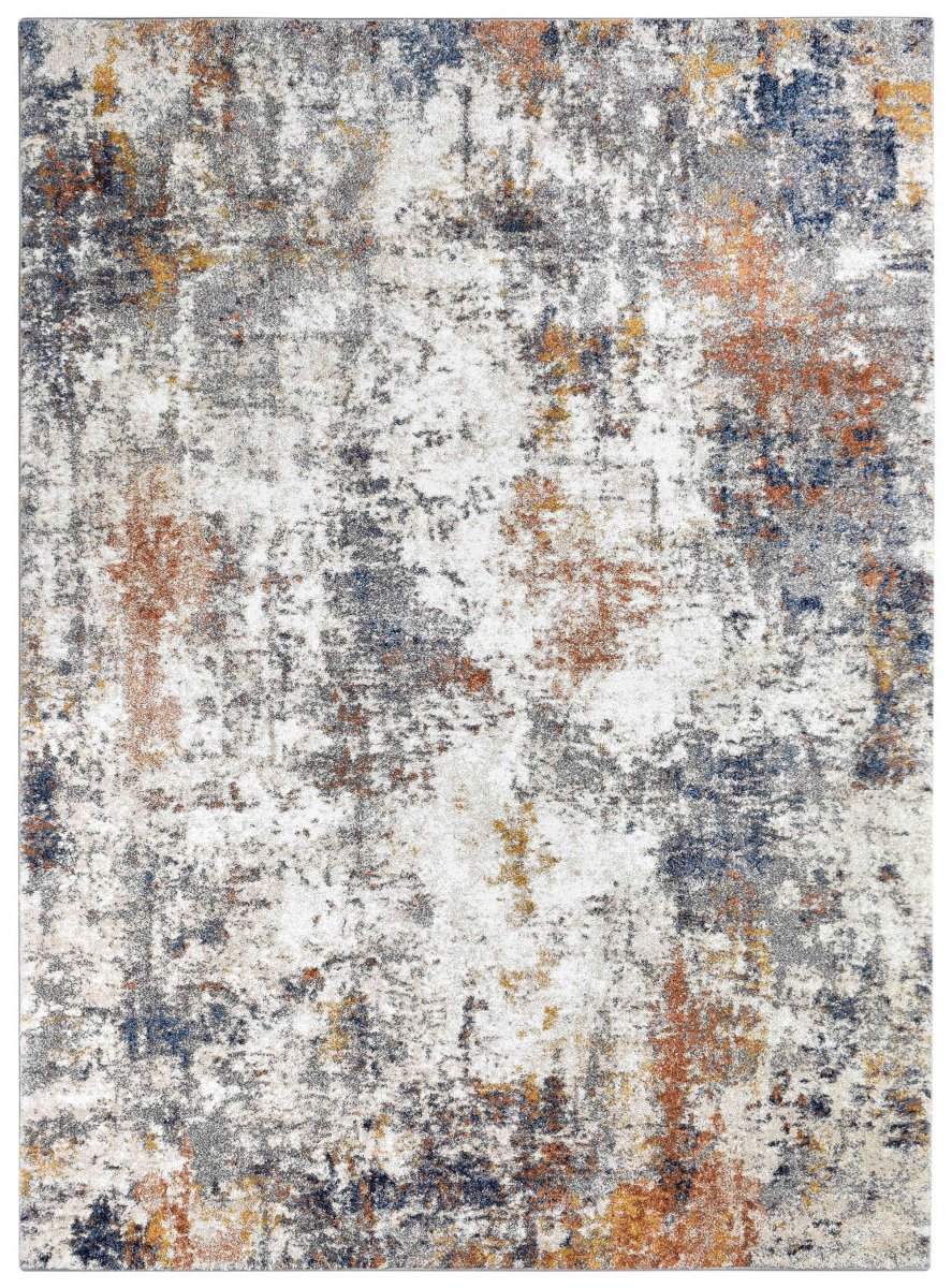 Arbor Blue Orange Transitional Rug