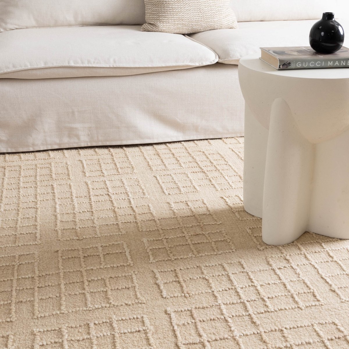 Azure Beige Wool Rug