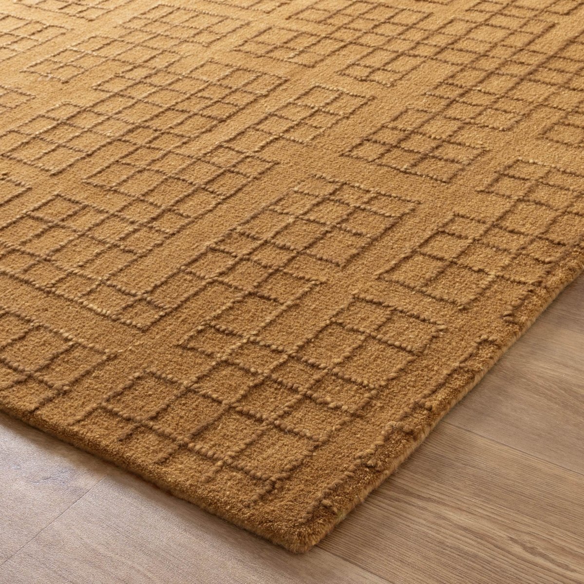 Azure Brown Wool Rug