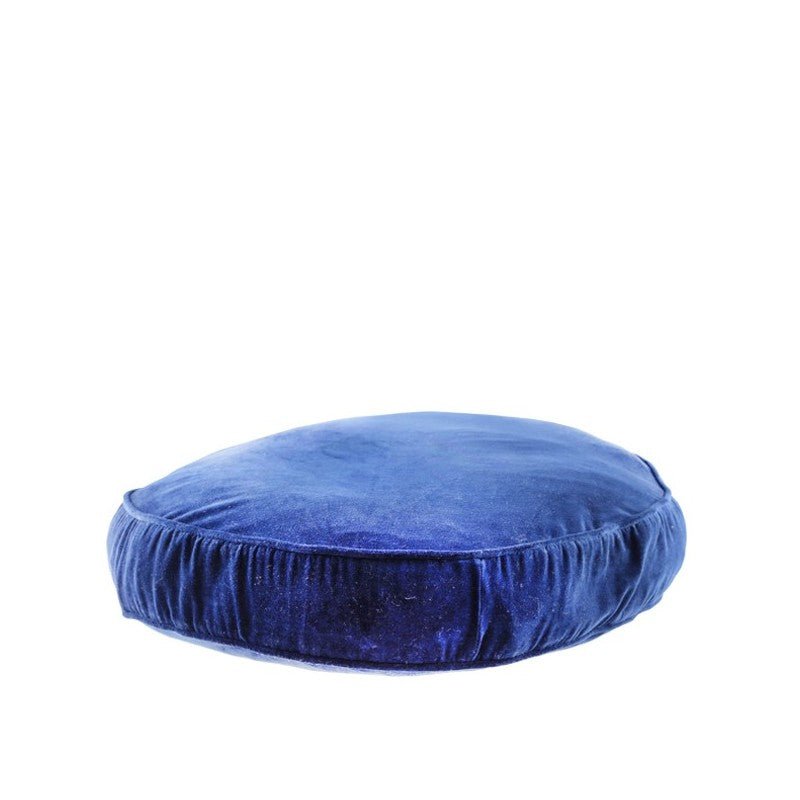 Bae Round Blue Cushion 60cm CUSHIONS > Velvet | Ruggy