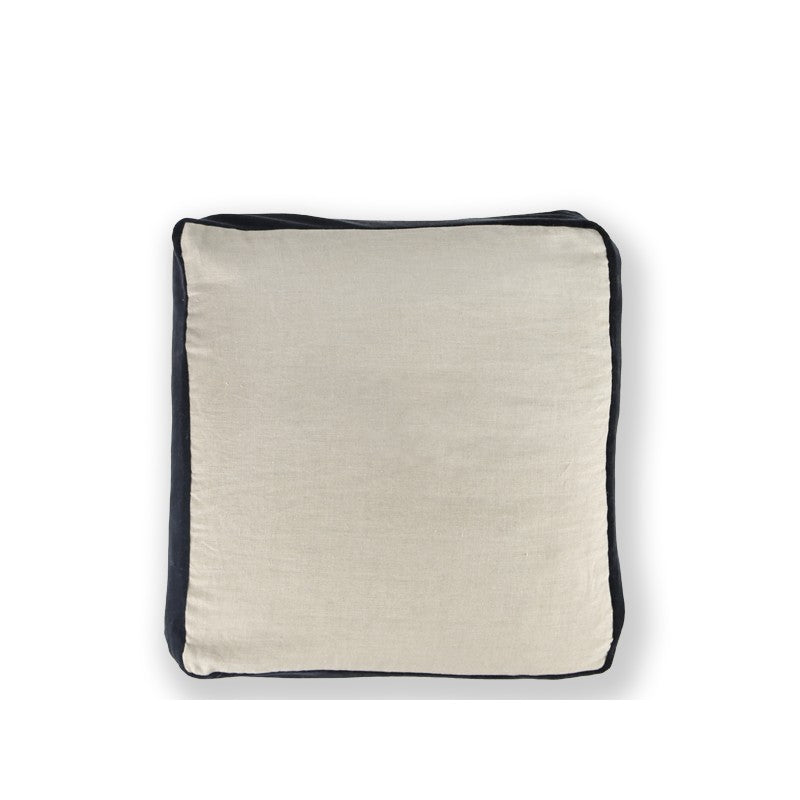 Bae Square Cushion Black CUSHIONS > Cotton_Linen | Ruggy