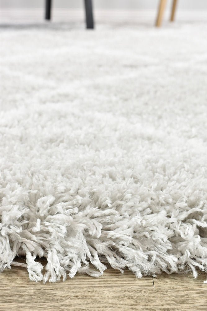 Barra Diamond Grey Shaggy Rug