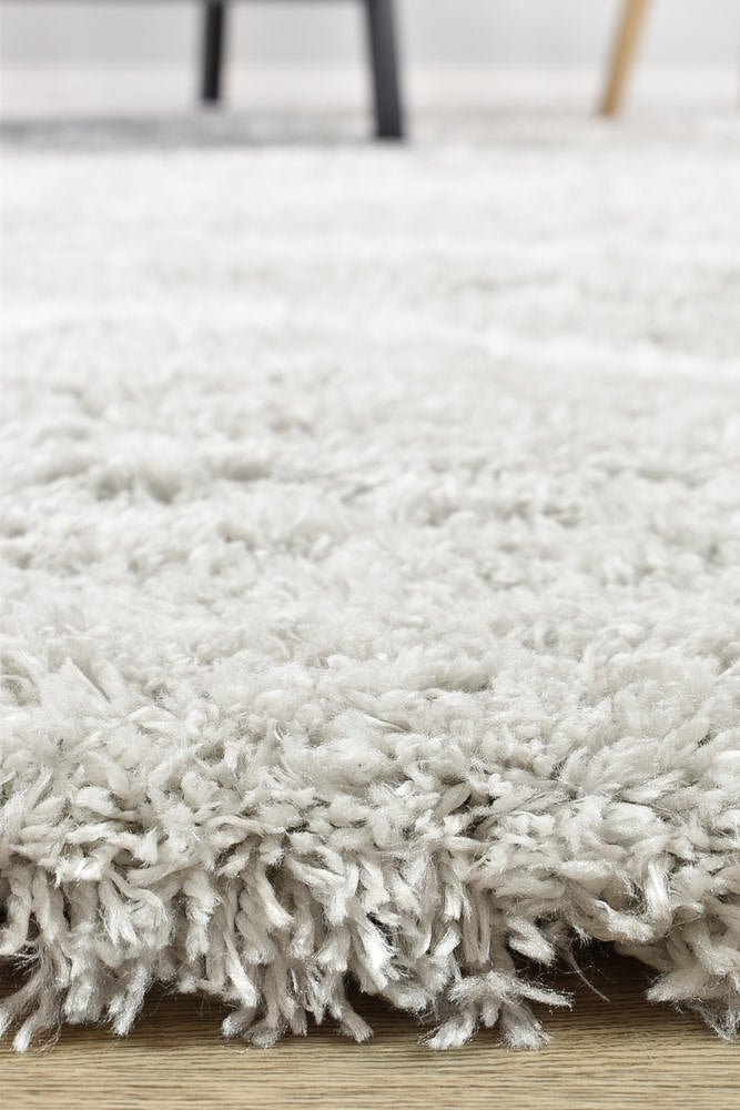 Barra Lines Grey Shaggy Rug