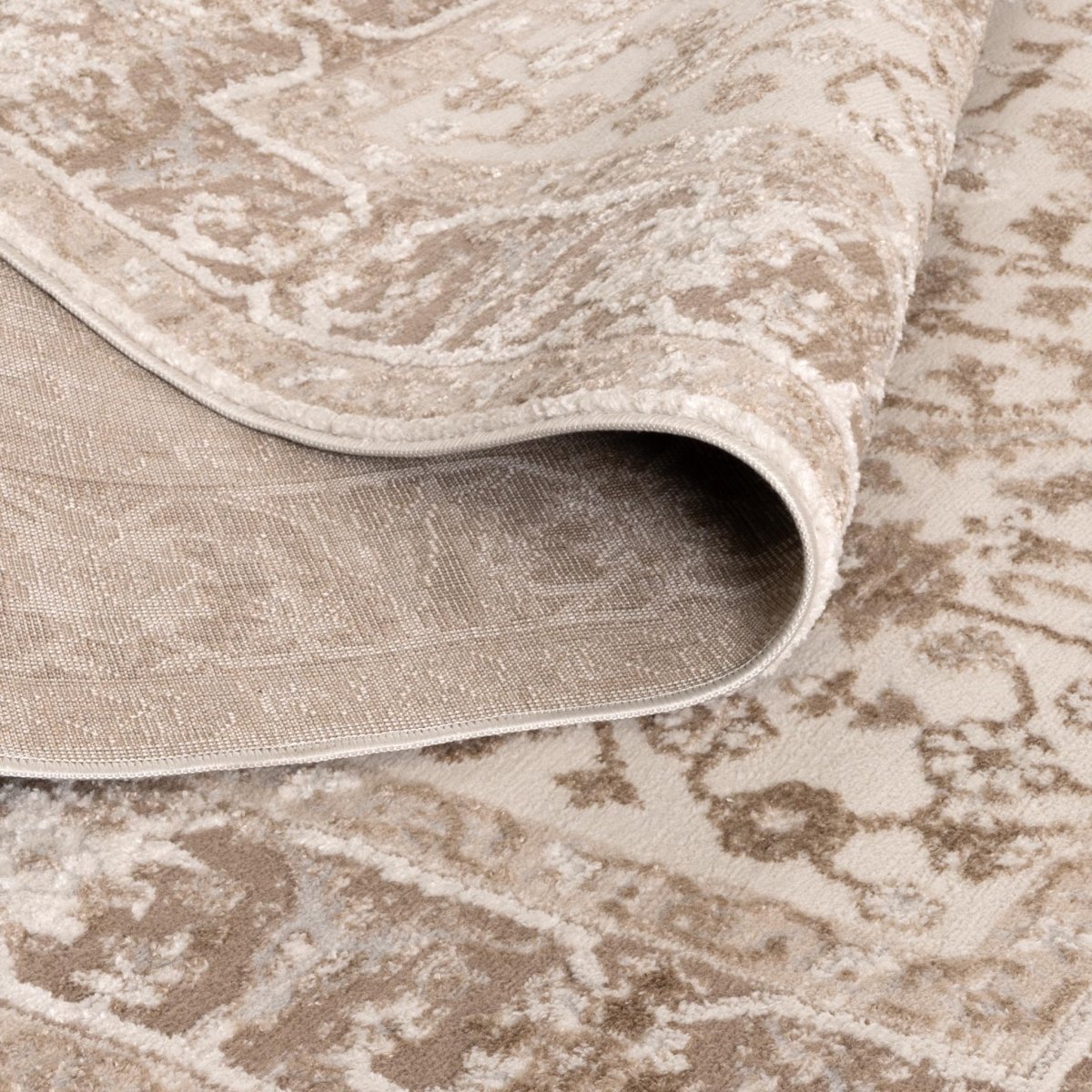 Belisse Oriental Border Beige Rug