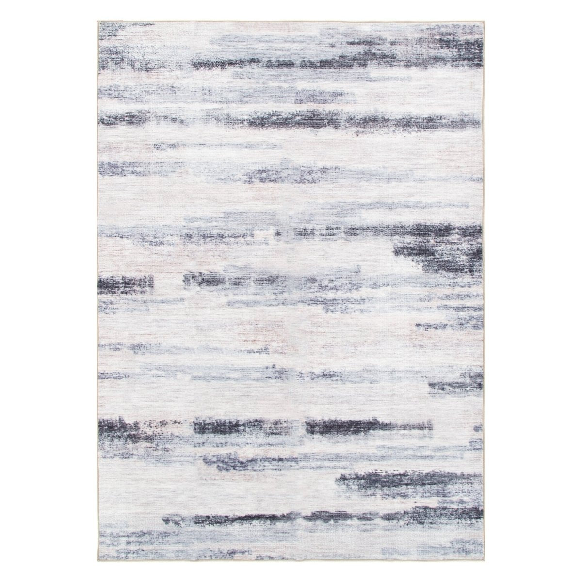 Berm Blue Multi Abstract Machine Washable Rug