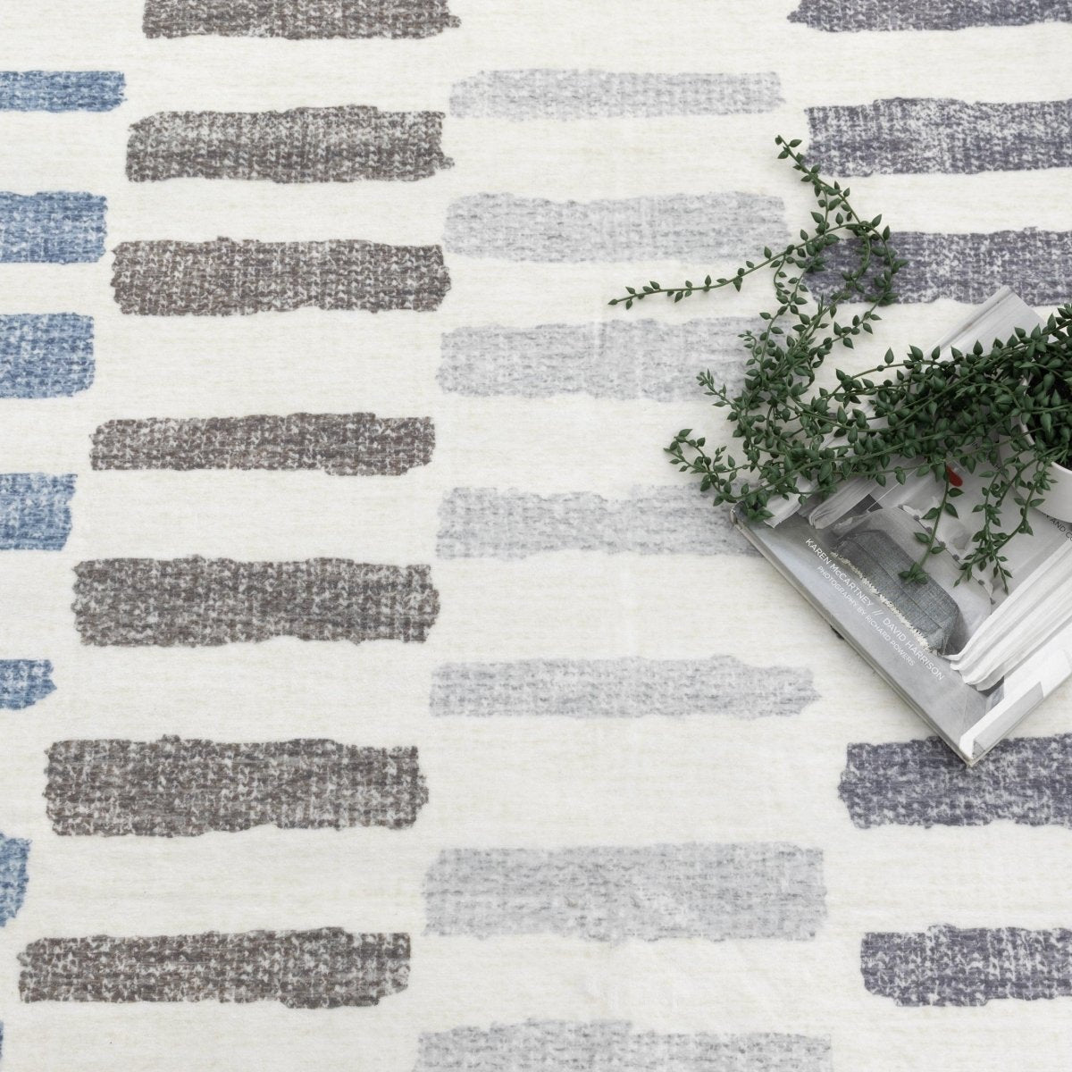 Berm Modern Stripes Machine Washable Rug