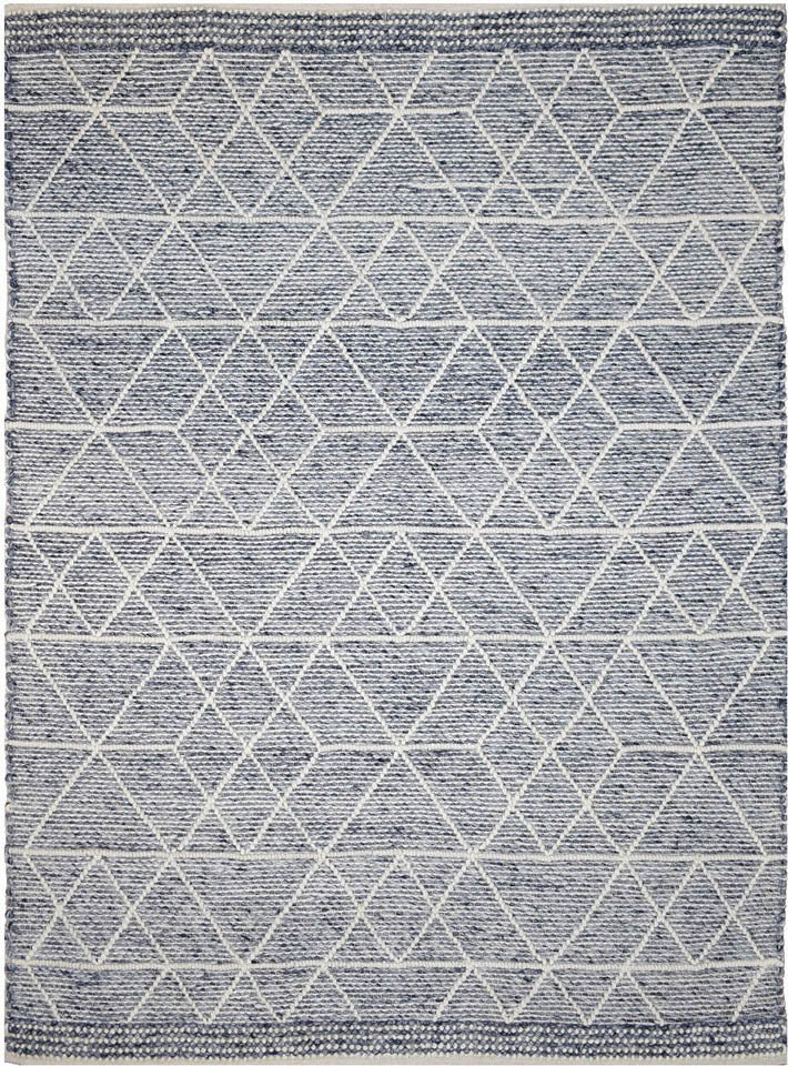 Carmen Blue White Wool Rug