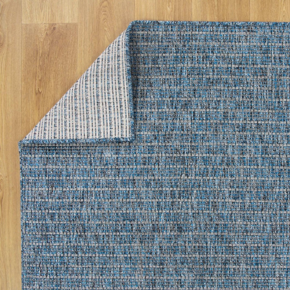 Cascade Texture Navy Indoor/Outdoor Rug Area Rug | Ruggy