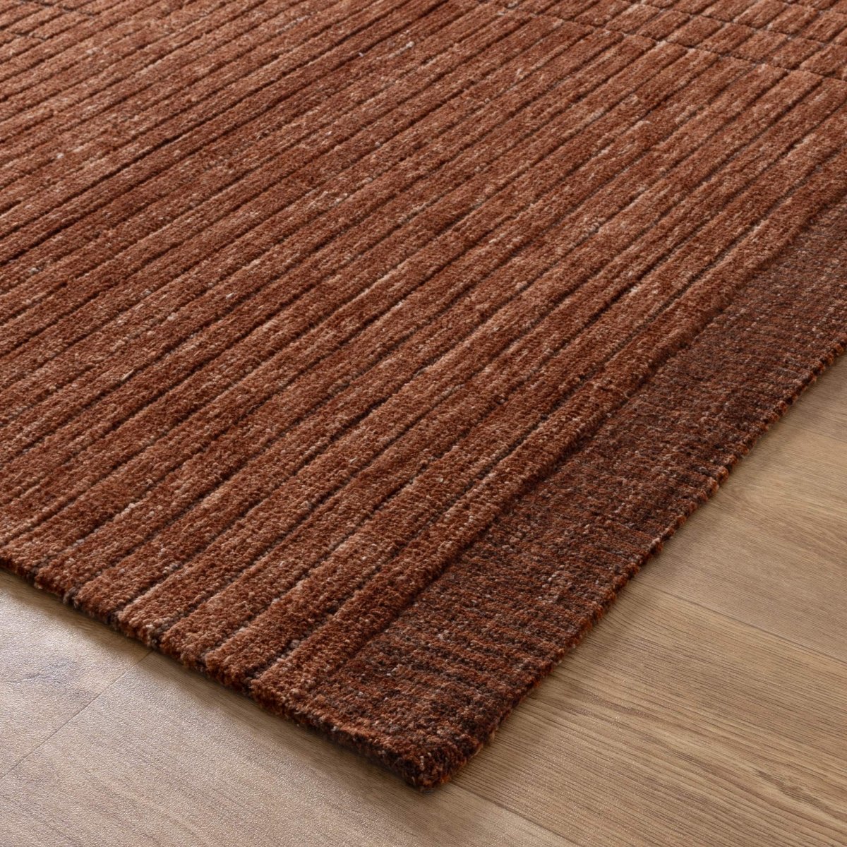 Crest Terracotta Modern Rug