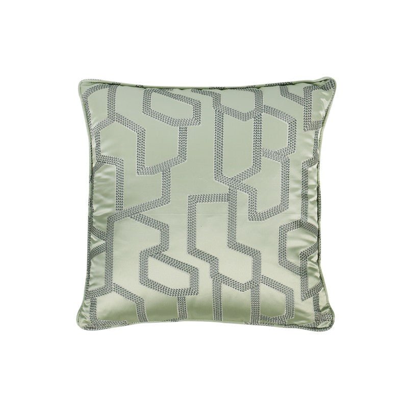 Diagonal Sage Cushion 50x50cm CUSHIONS > Silk | Ruggy