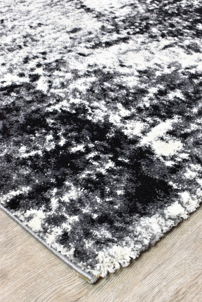 Dior Black White Modern Rug