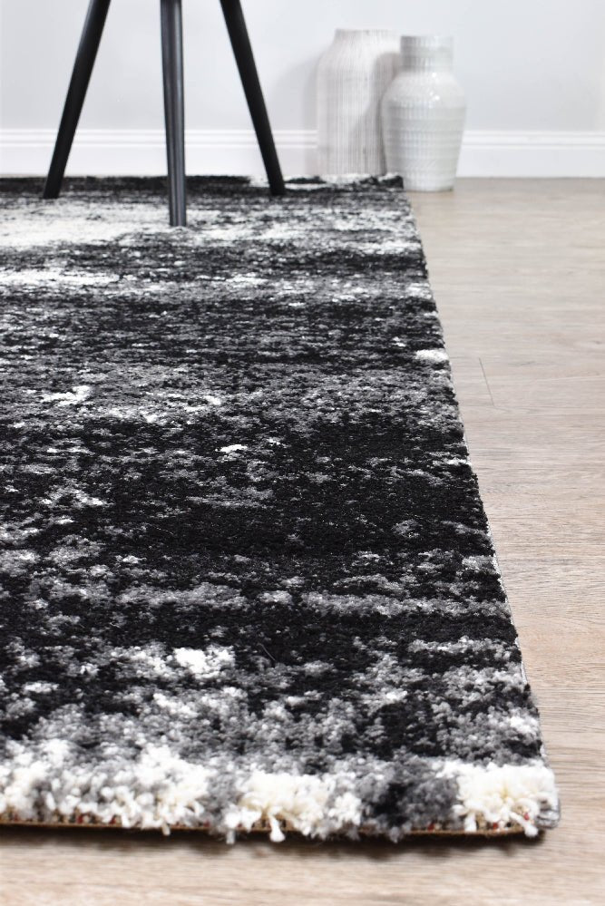 Dior Black White Modern Rug